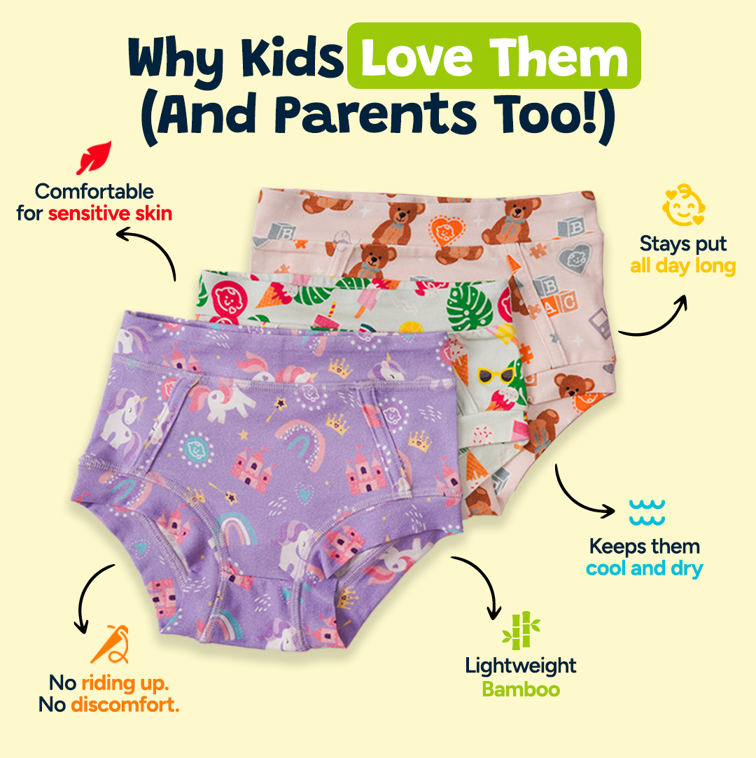 Bamboo Second-Skin Underwear for Girls 🦄