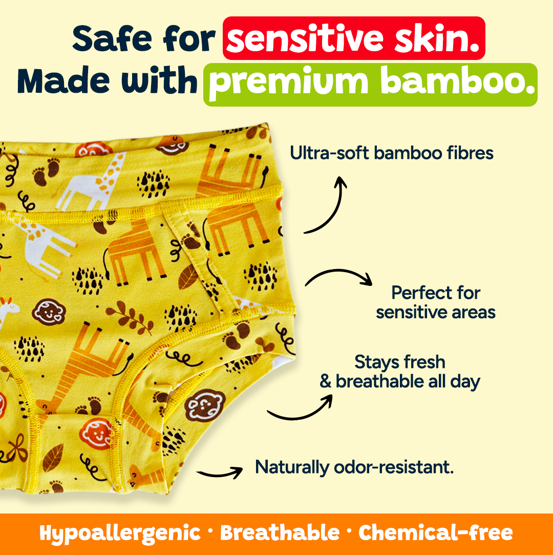 Bamboo Second-Skin Underwear for Girls 🦄